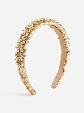 J. Crew Gold Beaded Headband